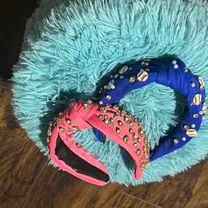 Embellished Pink and Blue Headbands